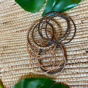 Super fun mixed metal bangles!